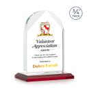 Cortez Full Color Red Peaks Crystal Trophy