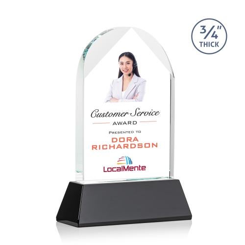 Awards and Plaques - Crystal Trophies - Cortez Full Color on Helton Black Peaks Crystal Trophy