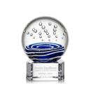 Darby on Half Round Base Clear Globe Glass Trophy