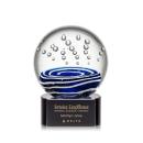 Darby on Half Round Base Black Globe Glass Trophy