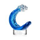 Oceana on Lockwood Base Clear Circle Glass Trophy