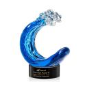 Oceana on Lockwood Base Black Circle Glass Trophy