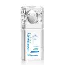Corcoran Globe Full Color Rectangle Crystal Trophy