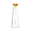 Mitchell Diamond Optical/Amber Towers Crystal Trophy