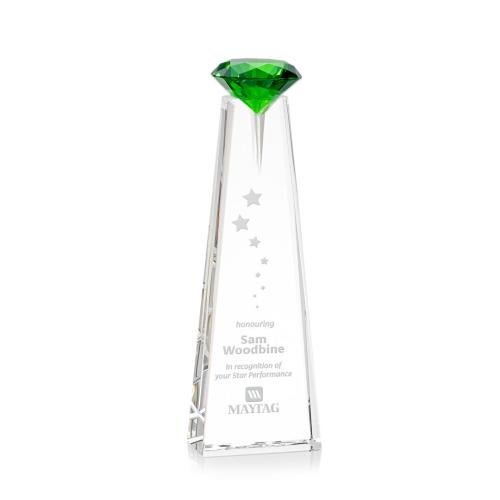 Awards and Plaques - Crystal Trophies - Mitchell Diamond Optical/Emerald Towers Crystal Trophy