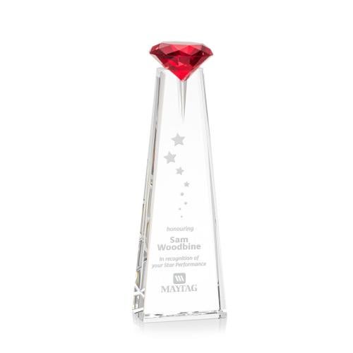 Awards and Plaques - Crystal Trophies - Mitchell Diamond Optical/Ruby Towers Crystal Trophy