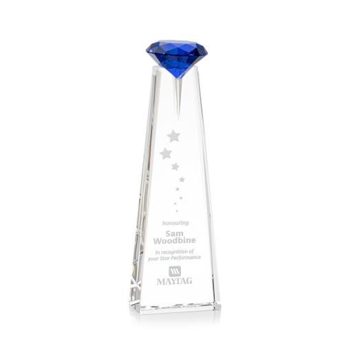 Awards and Plaques - Crystal Trophies - Mitchell Diamond Optical/Sapphire Towers Crystal Trophy