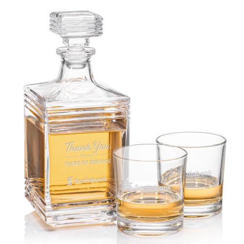 Custom Barware Glasses - Decanters - Farmington Decanter Set