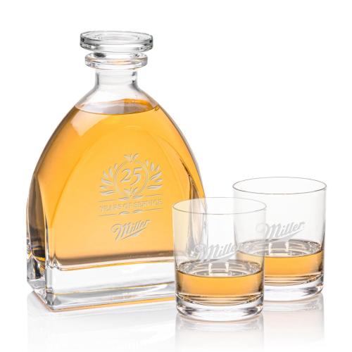 Custom Barware Glasses - Decanters - Dutton Decanter Set