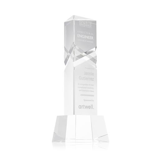 Awards and Plaques - Crystal Trophies - Groves on Small Base Clear Towers Crystal Trophy