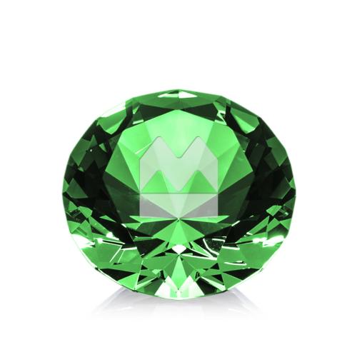 Awards and Plaques - Crystal Trophies - Optical Diamond Emerald Crystal Trophy