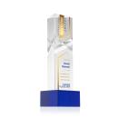 Groves Full Color on Plated Base Blue Towers Crystal Trophy