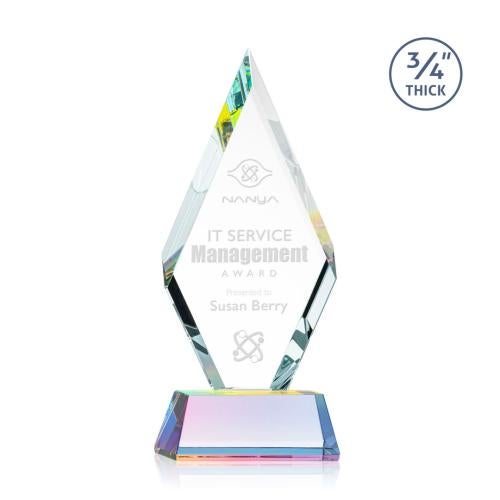 Awards and Plaques - Crystal Trophies - Richmond on Helton Base Prismatic Crystal Trophy