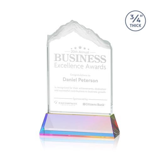 Awards and Plaques - Crystal Trophies - Lowery on Helton Prismatic Peaks Crystal Trophy