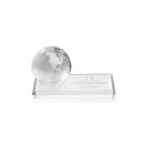 Globe on Rectangle Base Clear Globe Crystal Trophy