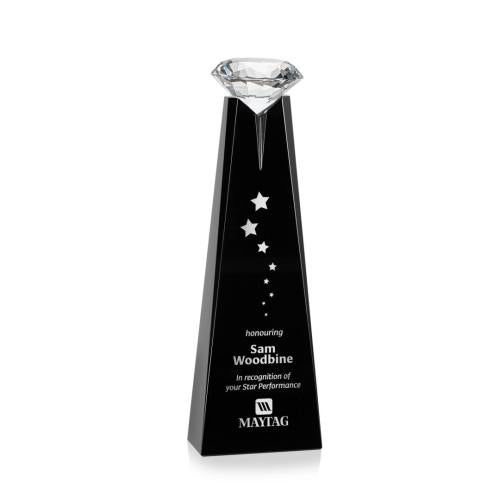 Awards and Plaques - Crystal Trophies - Mitchell Diamond Black/Diamond Towers Crystal Trophy