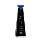 Mitchell Diamond Black/Sapphire Towers Crystal Trophy