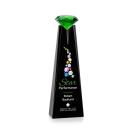 Mitchell Diamond Full Color Black/Emerald Towers Crystal Trophy