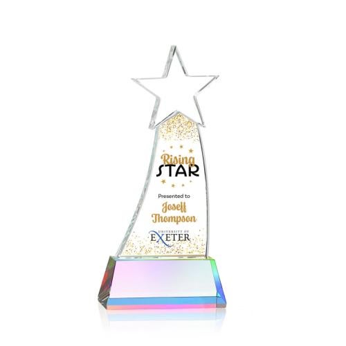 Awards and Plaques - Crystal Trophies - Manolita Full Color Prismatic Crystal Trophy