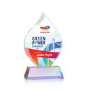 Cavazos Full Color on Helton Prismatic Flame Crystal Trophy