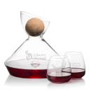 Woodbury Carafe w/Cork Stopper & Holder Stemless Wine