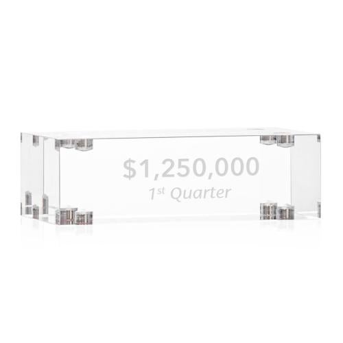 Awards and Plaques - Employee Awards - Years of Service Awards - Derringer Rectangle Components Acrylic Trophy