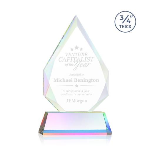 Awards and Plaques - Crystal Trophies - Archer on Helton Prismatic Peaks Crystal Trophy
