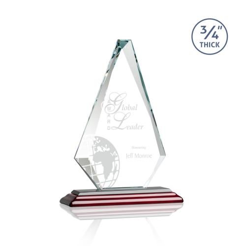 Awards and Plaques - Crystal Trophies - Crowell Rosewood Crystal Trophy