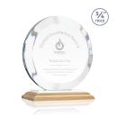 Delarosa Bamboo/White Circle Wood Trophy
