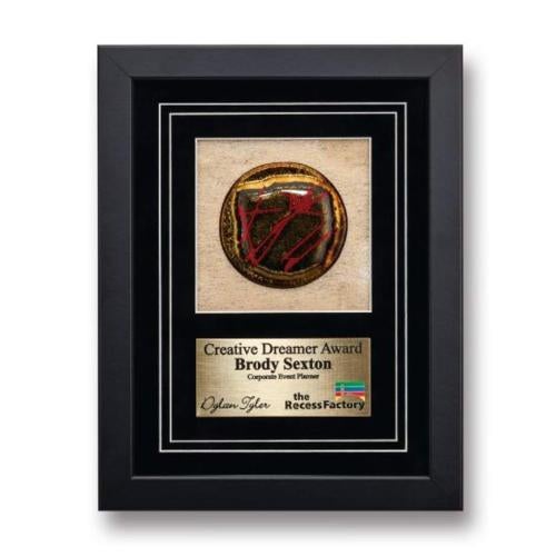 Awards and Plaques - Glass Trophies - Art Glass Trophies - Delong Plaque