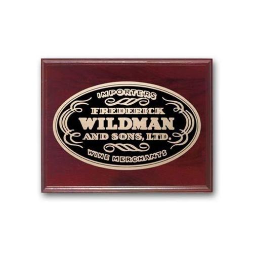 Awards and Plaques - Wall Plaque Awards - Etch/Oxidized Plaque - Belcher