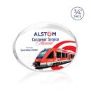 Quezada Oval Full Color Silver Circle Acrylic Trophy