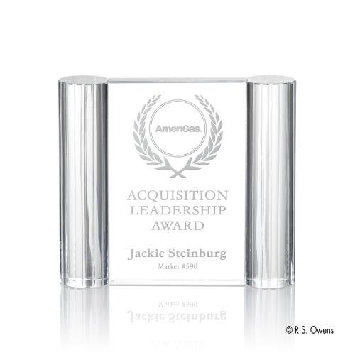 Awards and Plaques - Crystal Trophies - Whalen Clear Rectangle Crystal Trophy
