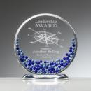 Velez Blue Circle Glass Trophy