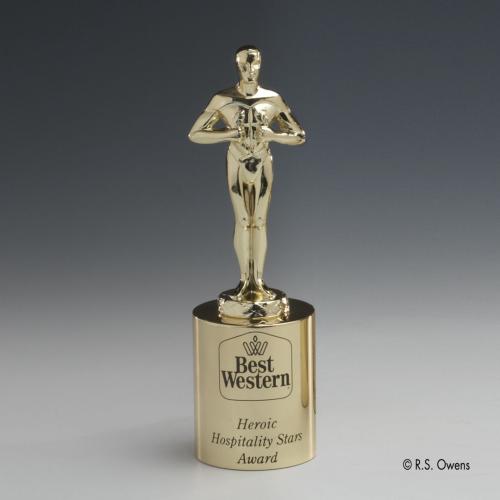 Trophies - Premium Metal Trophies - Classic Achievement Metal on Gold Trophy