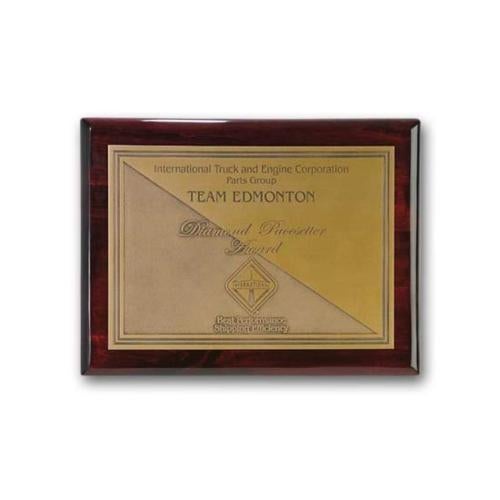 Awards and Plaques - Wall Plaque Awards - Dillon Etch Plaque - Rosewood