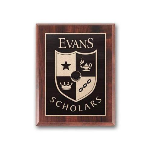 Awards and Plaques - Wall Plaque Awards - Etch/Antiqued Plaque - Walnut Finish