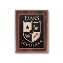 Etch/Antiqued Plaque - Walnut Finish