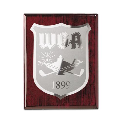 Awards and Plaques - Wall Plaque Awards - Etch/Frosted Plaque - Rosewood/Silver