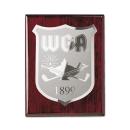Etch/Frosted Plaque - Rosewood/Silver