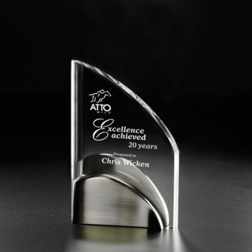 Awards and Plaques - Acrylic Trophies - Wave Peaks Acrylic Trophy
