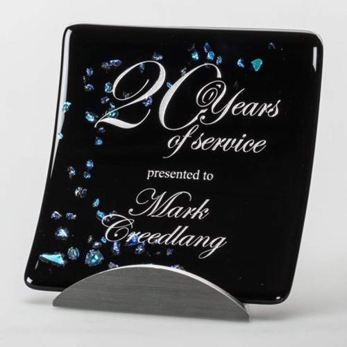 Awards and Plaques - Glass Trophies - Art Glass Trophies - Ackerman Rectangle Glass Trophy