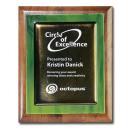 Metallic Avery Plaque - Walnut/Green
