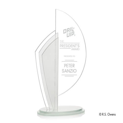 Awards and Plaques - Crystal Trophies - Swartz Crescent Crystal Trophy