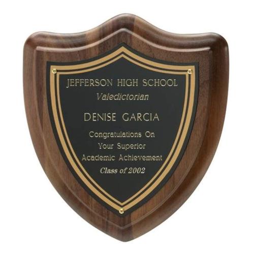 Awards and Plaques - Wall Plaque Awards - Contemporary Shield