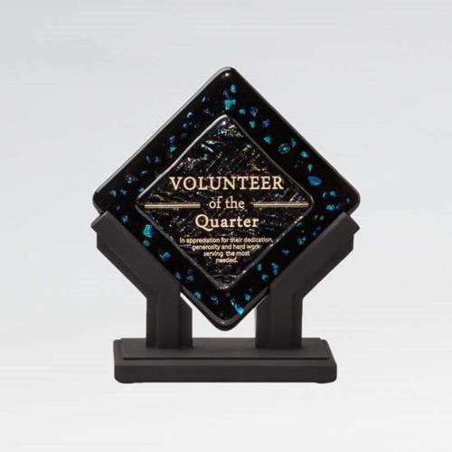 Awards and Plaques - Glass Trophies - Art Glass Trophies - Galaxy Glass Trophy
