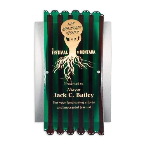 Awards and Plaques - Glass Trophies - Art Glass Trophies - Roberts Plaque