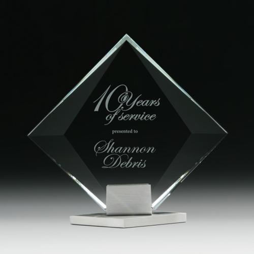 Awards and Plaques - Crystal Trophies - Diamond Dasilva Crystal Trophy