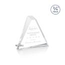 Quezada Triangle Silver Pyramid Acrylic Trophy
