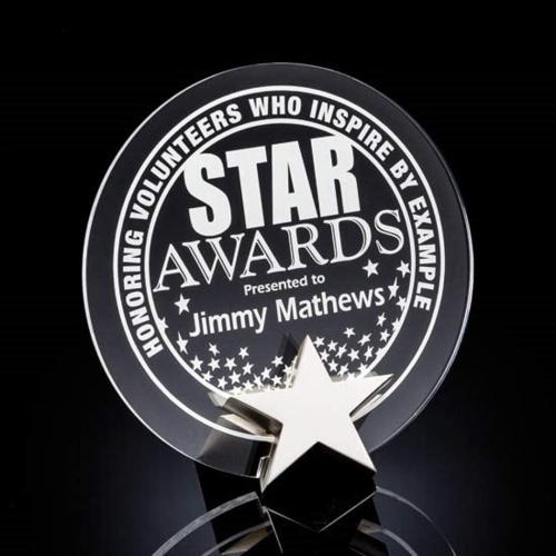 Awards and Plaques - Acrylic Trophies - Quintanilla Round Acrylic Trophy